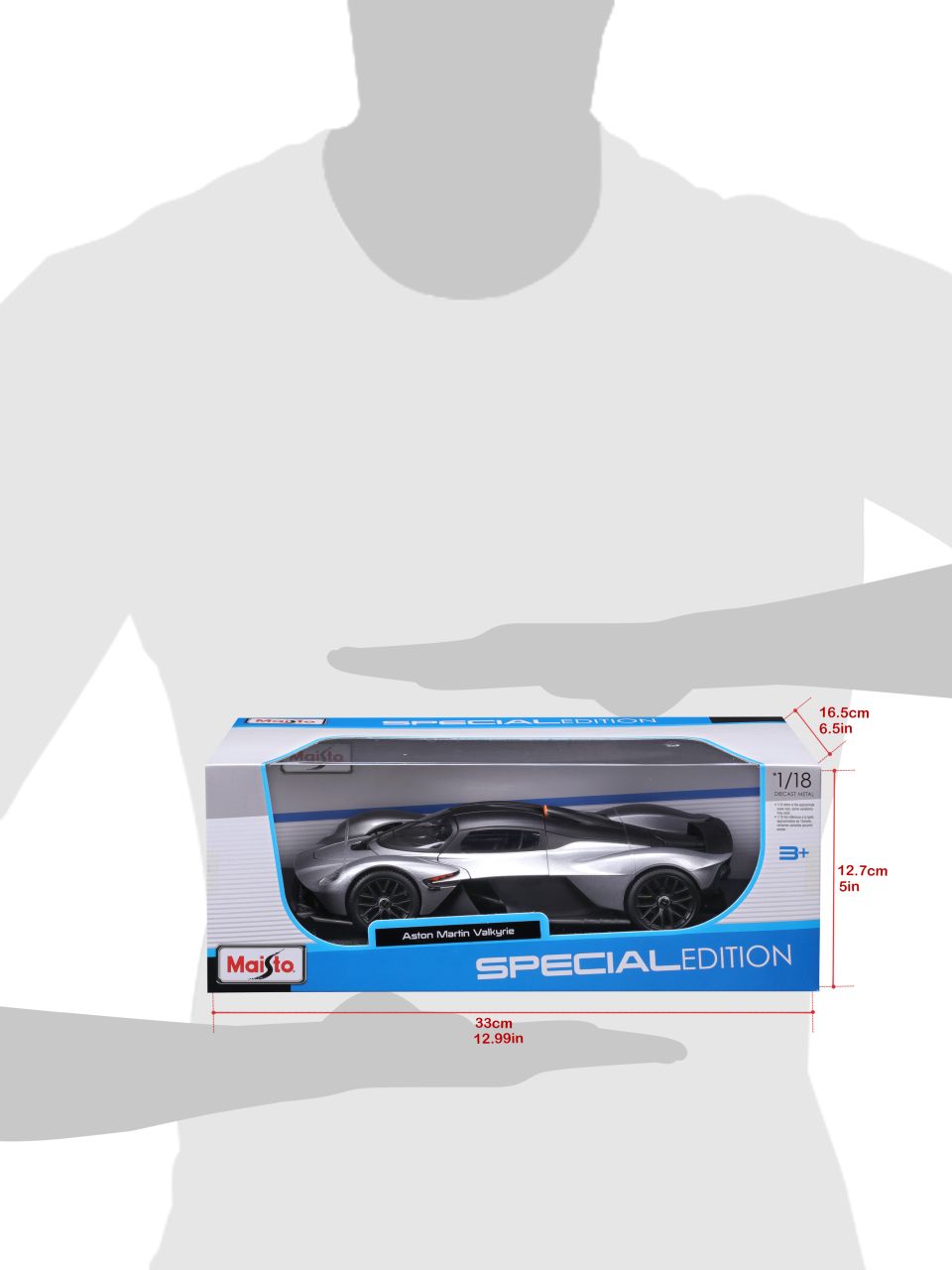 Aston Martin Valkyrie 2022 1/18 silber - RCXX - RC Racing Shop | RC Models | Tuning & Spare Parts for Professionals