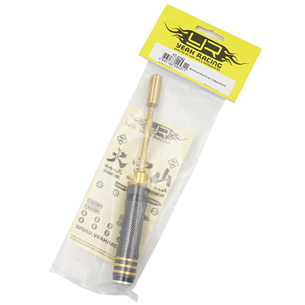Aluminum 7.0mm Lock Nut Driver Black Gold
