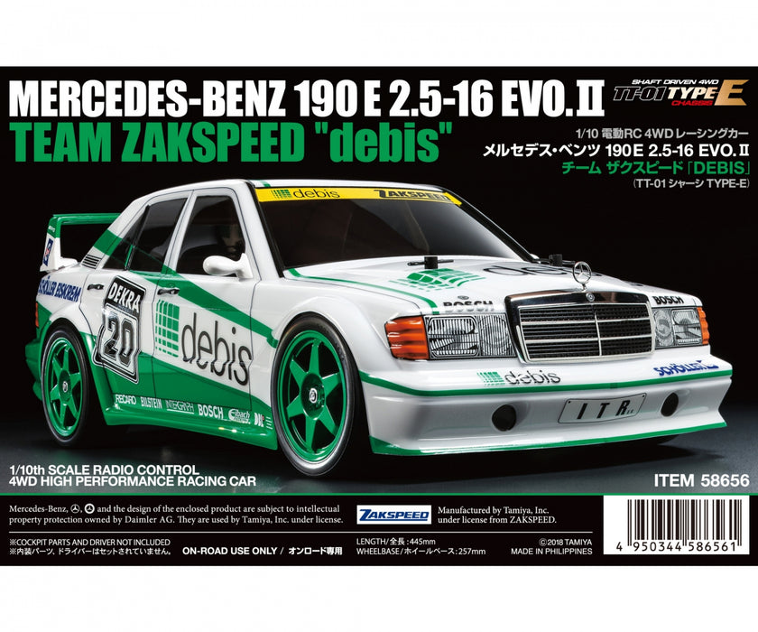 Tamiya Mercedes Benz 190 E EVO II Debis 1/10 "Team Zakspeed" Touring TT-01E - 58656A (excluding ESC)