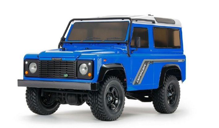 Tamiya Land Rover 90 Defender L Blue (painted) CC-02 - 47478A (excluding ESC)