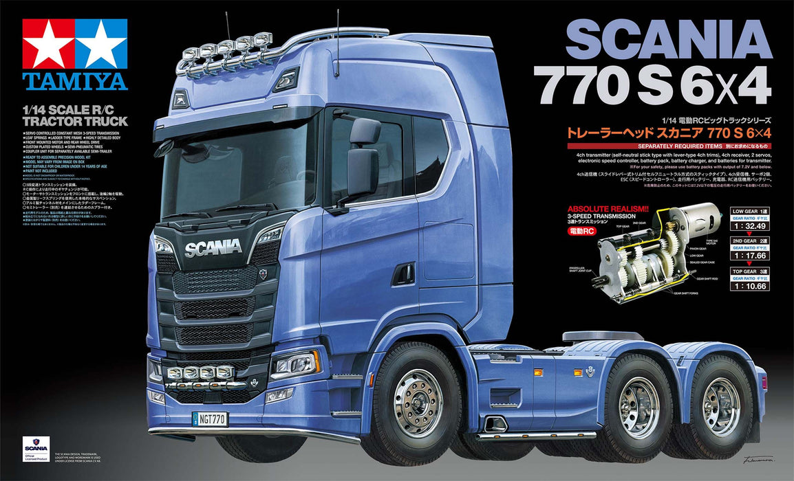 Tamiya RC Scania 770 S 6x4 1/14 Truck Series - 56368 (including ESC)