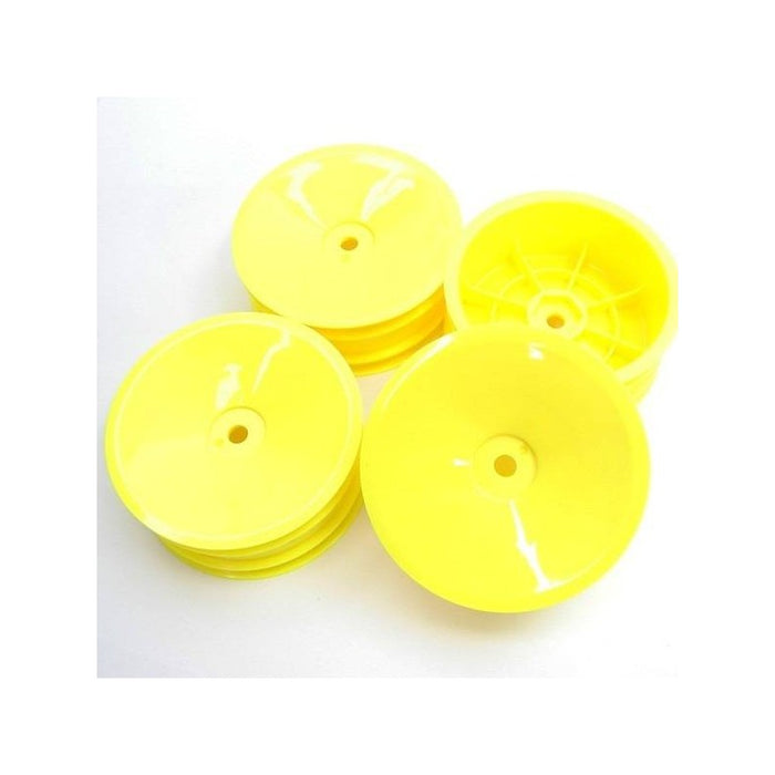 SWORKz 1/10 2WD Off Road Competition Front Dish Wheel - Yellow (4) 220025FY