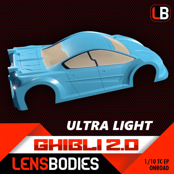 Lens Bodies GHIBLI 2.0 1/10 Touring Onroad 190mm Body Lexan Shell - Ultra Light Weight