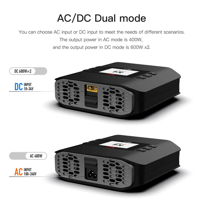 ISDT K4 LiPo Charge/Discharge Cycle Mode Smart Charger - AC 400W / DC 600Wx2 / with Smart Remote Mobile Operation