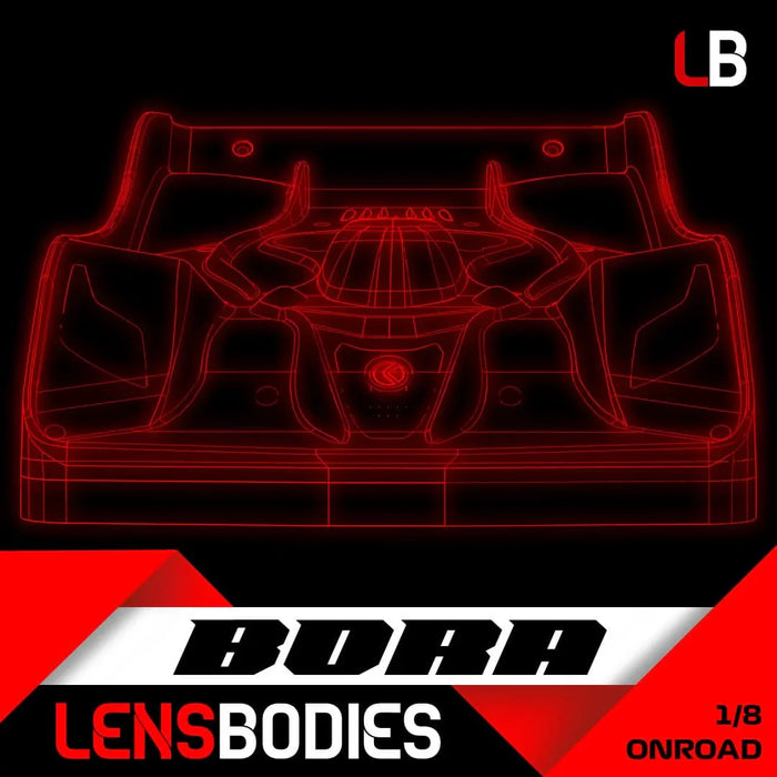 Lens Bodies - 1/8 ONROAD BODY BORA LIGHT WEIGHT - Pre Cut Infinity- BRA-L-INFINITY (1)