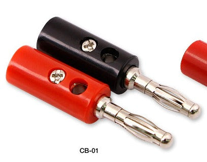 MUCHMORE Banana Connectors (Red & Black Set) (1) CB-01