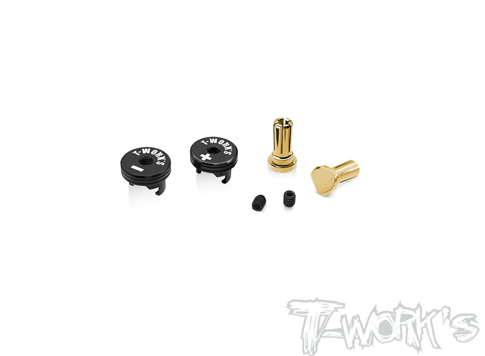 T-Works EA-040-5-BB Polarity Heatsink Connector 5mm (2) - Black/Black