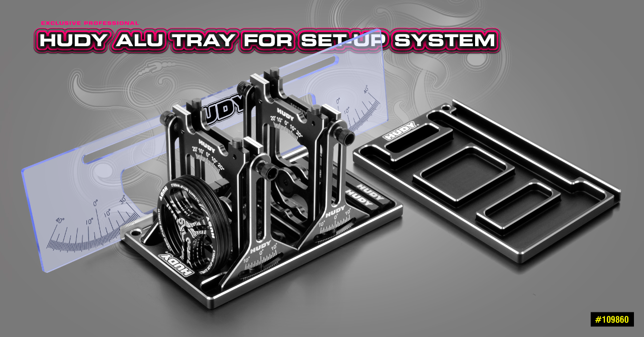 Hudy Aluminium Tray for Setup Station - H109860 - RCXX - rc racing for professionals