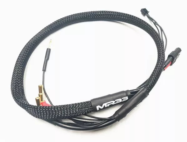 MR33 2S XT60 charging cable 600mm (4/5mm dual plug - XH) - black - MR33-BCL600-XT60