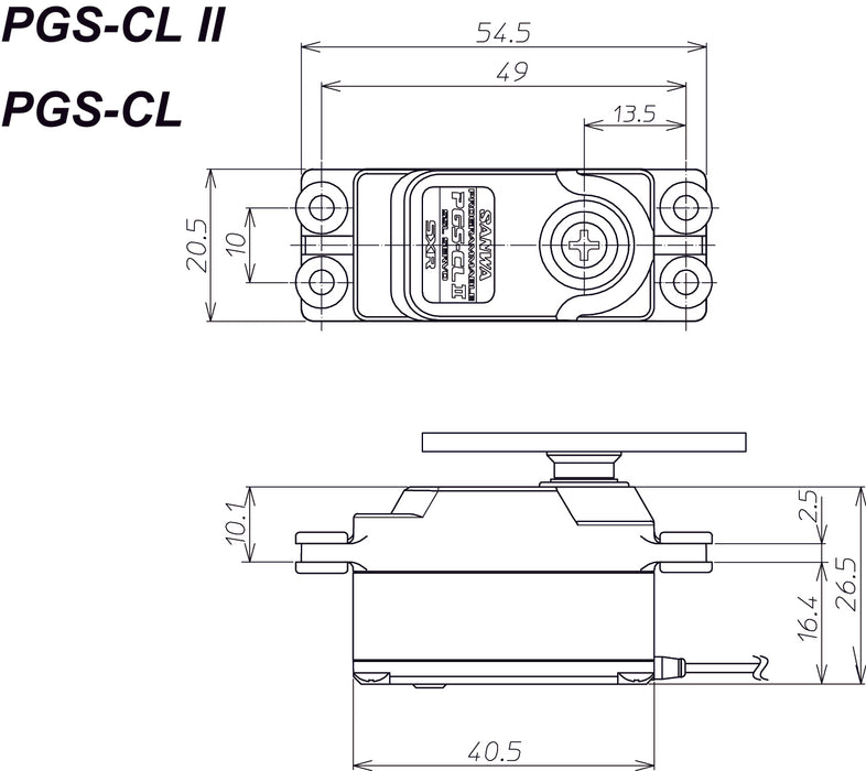 Sanwa PGS-CL2 Low Profile SXR Response (0.08s/16.6kg/7.4V) Coreless Servo - 107A54516A