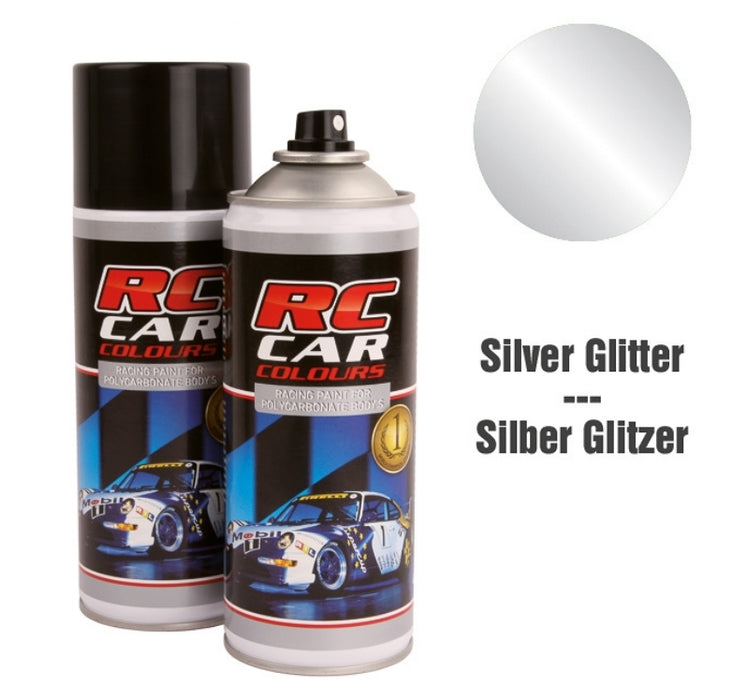 RC Car Colors SILVER GLITTER 924 Lexan Color Spray 150ml - PRC00924