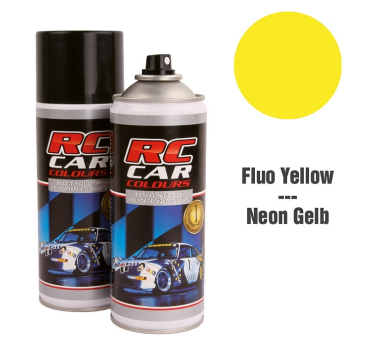 RC Car Colours FLUO YELLOW 007 Lexan Colour Spray 150ml -  PRC01007