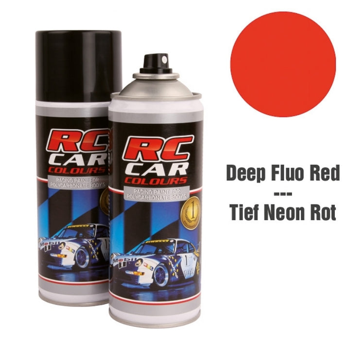 RC Car Colors FLUO RED RUBY 010 Lexan Color Spray 150ml - PRC01010