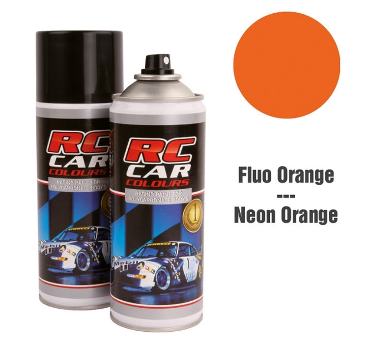 RC Car Colors FLUO DEEP ORANGE 011 Lexan Color Spray 150ml - PRC01011