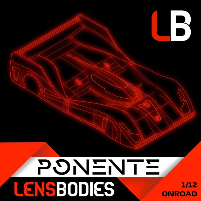 Lens Bodies PONENTE 1/12 Onraod Body Lexan Shell - ULTRA Light Weight