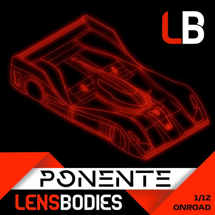 Lens Bodies PONENTE 1/12 Onraod Body Lexan Shell - Light Weight