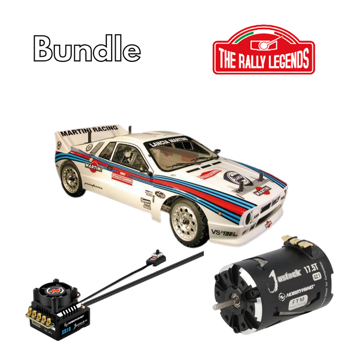 Rally Legends Lancia 037 Rally Group B - 1:10 RTR combo with Justock 17.5T 3650 SD G2.1+ Justock G3S ESC set