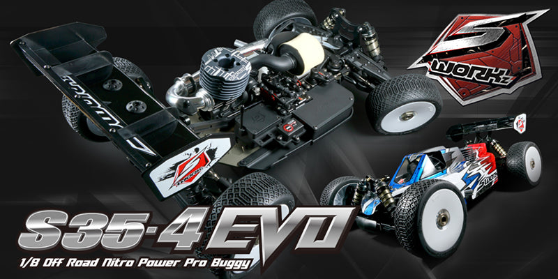 Xtreme ARIA PRECUT SWORKZ S35-4EVO EP 1/8 Scale Electric Buggy Competition Body Shell - Ultra Light 0.7mm - MTB0425-07ECW