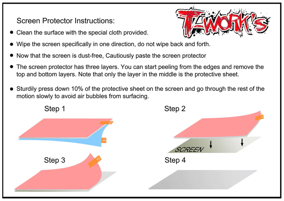 T-Works TA-085-MT44 Sanwa & Airtronics MT44/MT-5 Screen Protector