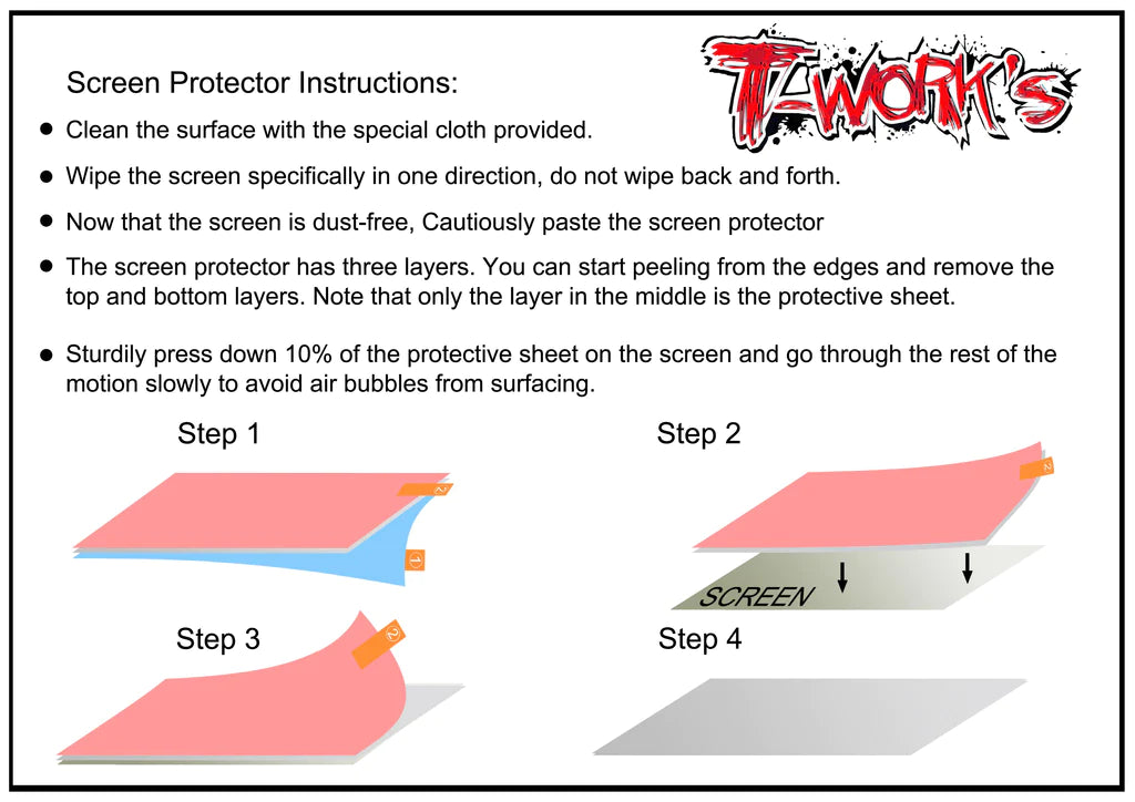 T-Works TA-085-M17 Sanwa & Airtronics M17 Screen Protector - RCXX - rc racing for professionals