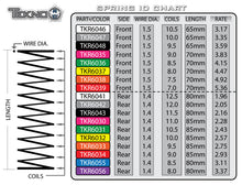 Tekno Shock Spring Set (front, 1.5 x 7.5T, 70mm) - TKR6038