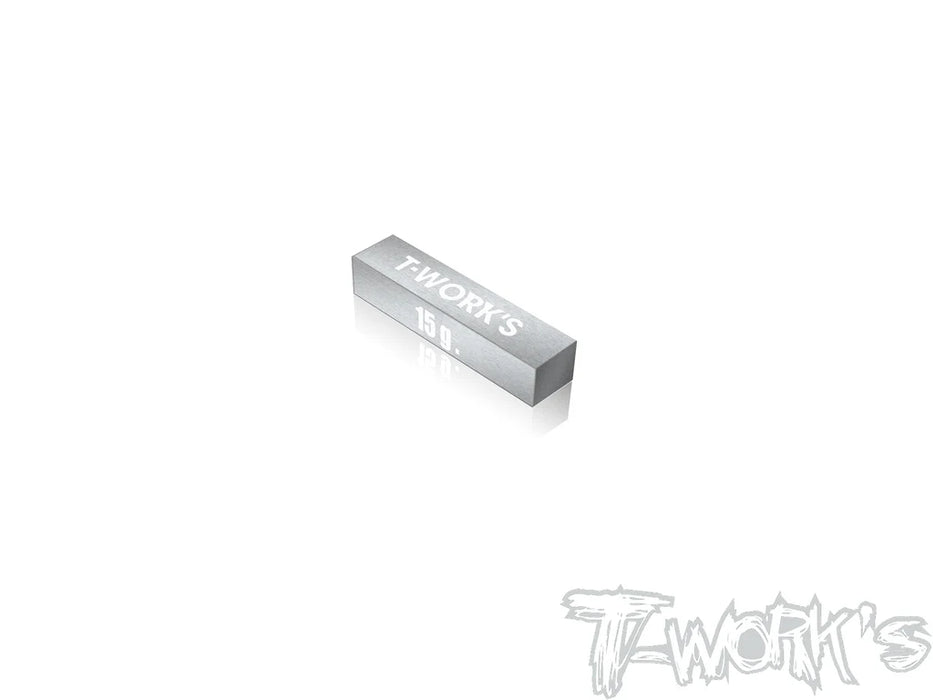 T-Work's TE-207-K Adhesive Type 15g Tungsten Balance Weight 5x6x26mm (1)