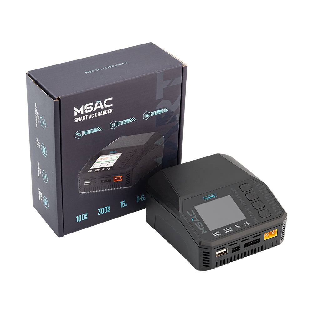 ToolkitRC M6AC LiPo 1-6S 15A Charger AC/DC - TK13800 - RCXX - RC Racing Shop | RC Models | Tuning & Spare Parts for Professionals