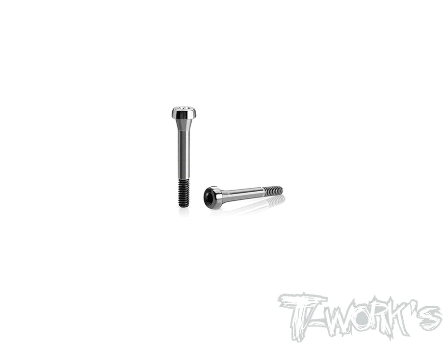 T-Works TP-800R-C 64 Titanium Body Shell Front End Downtravel Screw for Awesomatix A800R - 2pcs.