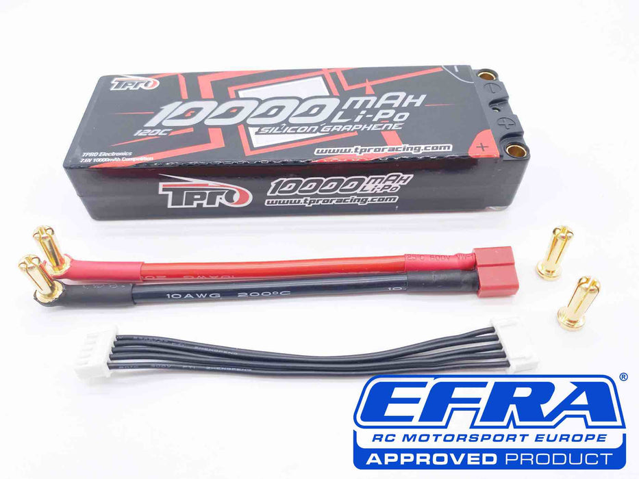 TPRO Lipo 10000mah HV 7.6V 2S 120C Competition - 5mm - TP73010