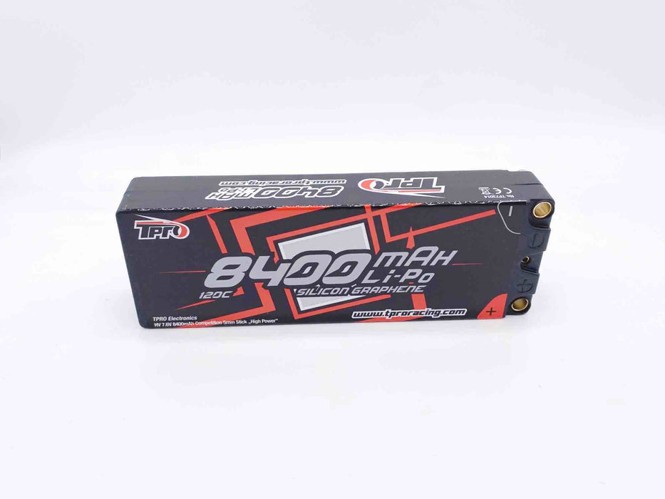 TPRO Lipo 8400mah HV 7.6V 2S 120C Competition - 5mm - HIGH POWER - TP73014