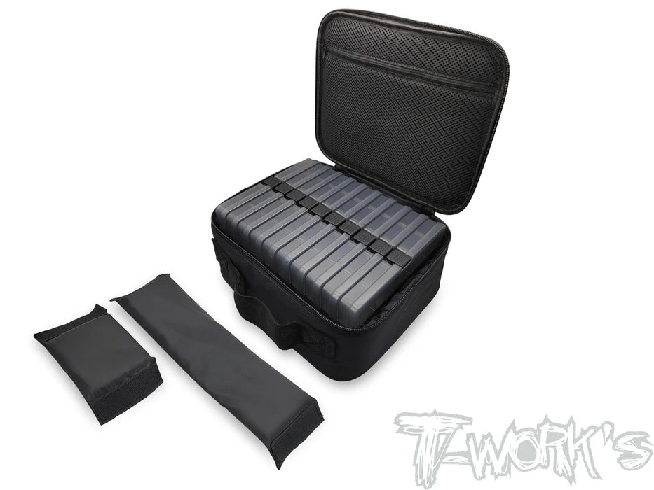 T- Work's TT-119-B Multi-function Bag with 10 of 15 Case Hardware Storage Boxes