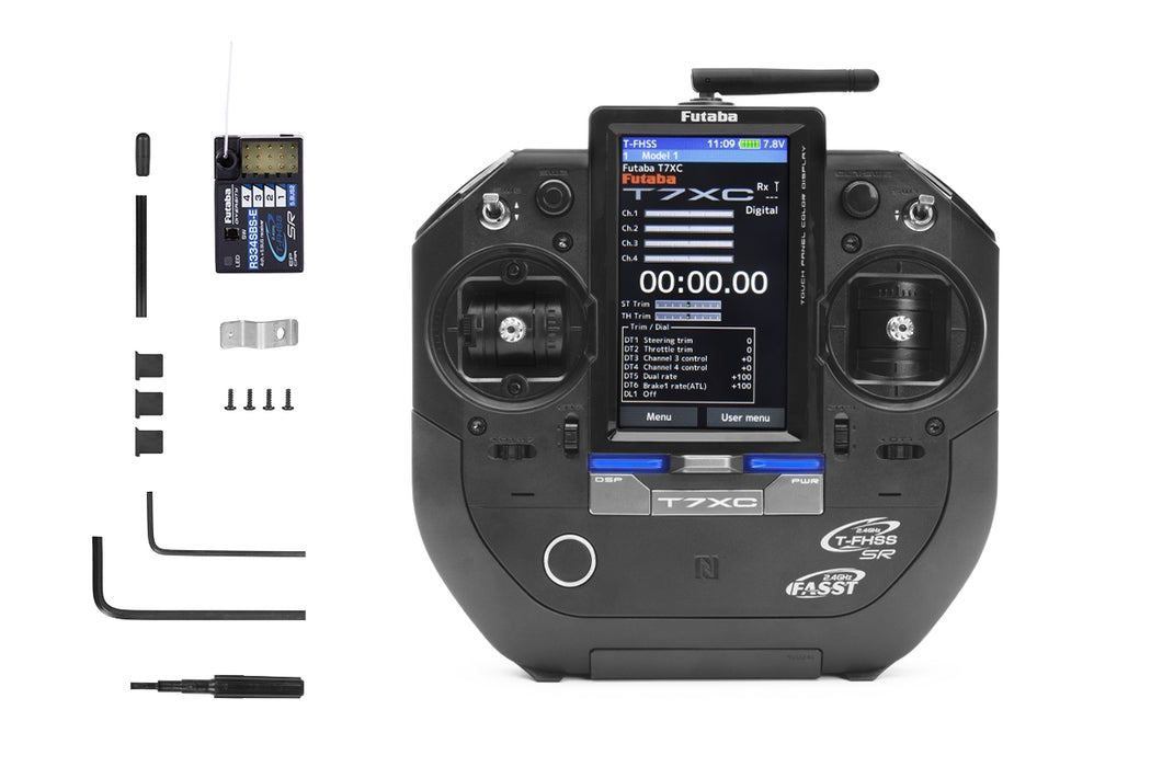 Futaba 7XC transmitter with stick 2.4Ghz T-FHSS / SR + R334SBS receiver