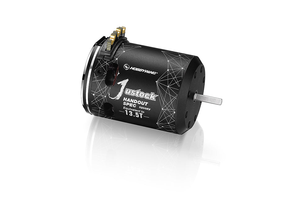 Hobbywing XeRun Justock 13.5T "Handout" Spec 3200KV Motor - Black - RCXX - rc racing for professionals