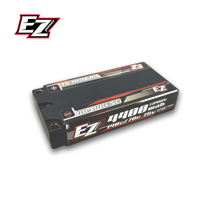 EZ POWER LIPO SHORTY 4400MAH LCG 7.6V 2S 140/70C HV GRAPHENE - 5MM