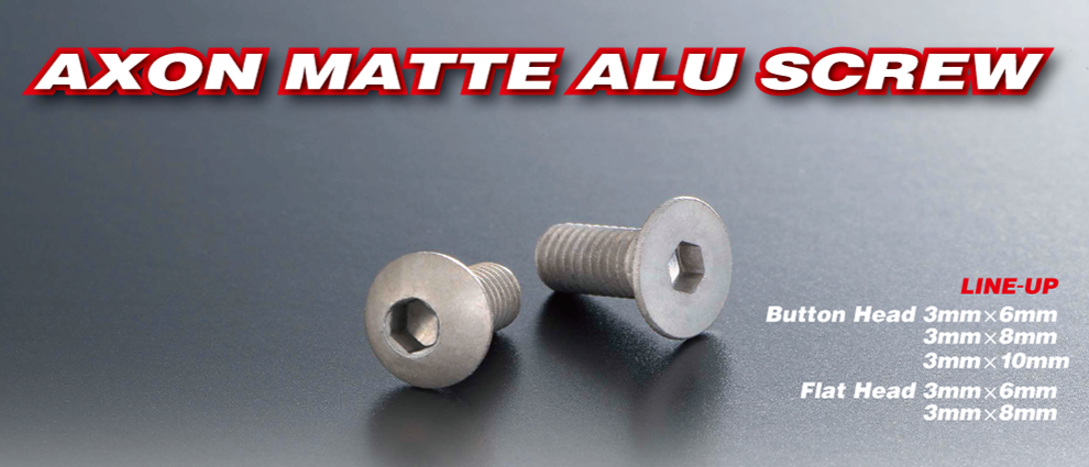 Axon Matte Aluminium Screw - Button Head 3x8mm (10)