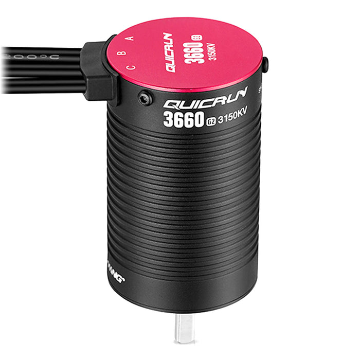 Hobbywing QuicRun Brushless WP 10BL120 G2 ESC & 3660SL G2 3150KV Motor Combo - HW38030210