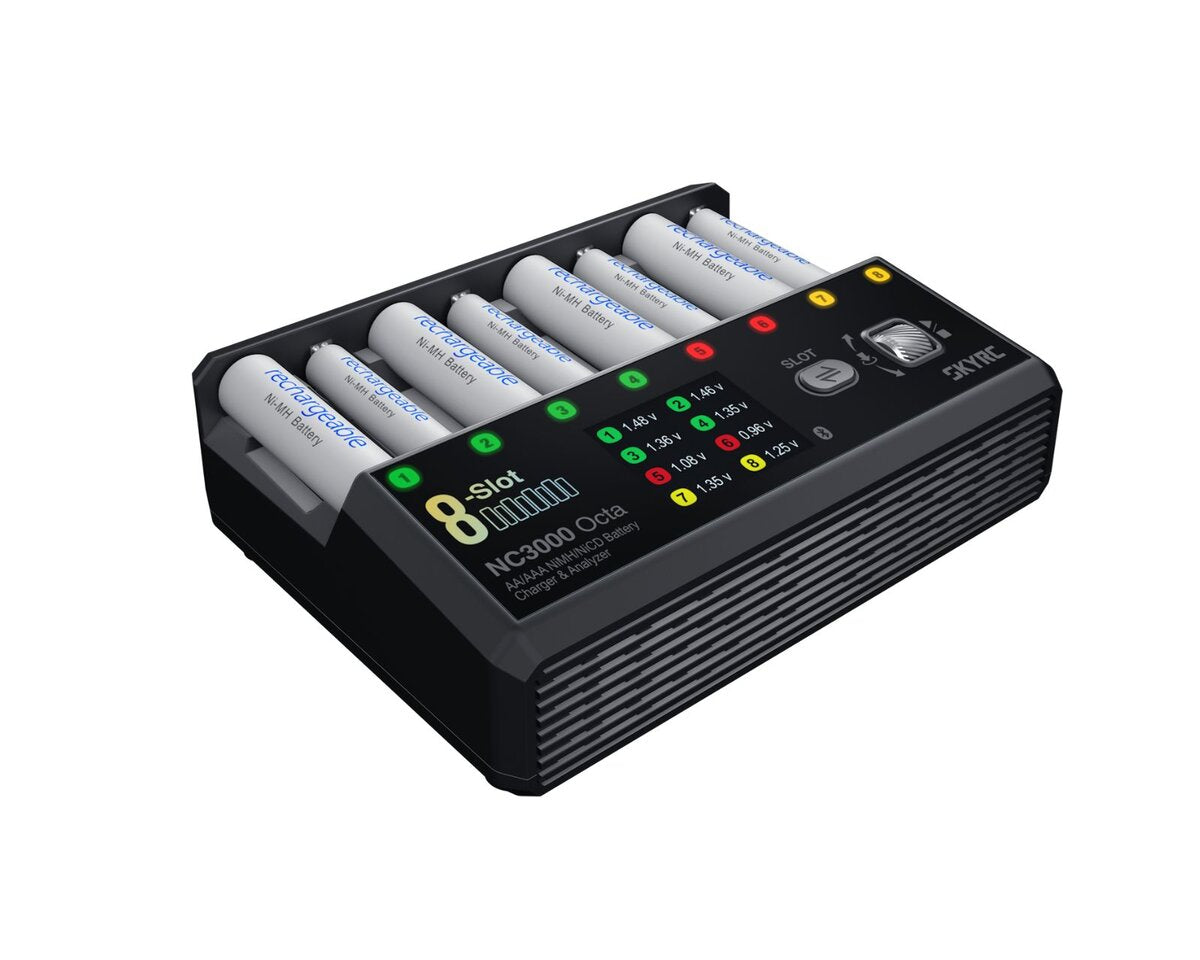 Chargeur & Analyseur SkyRC NC3000 Octa – 8 emplacements piles AA/AAA