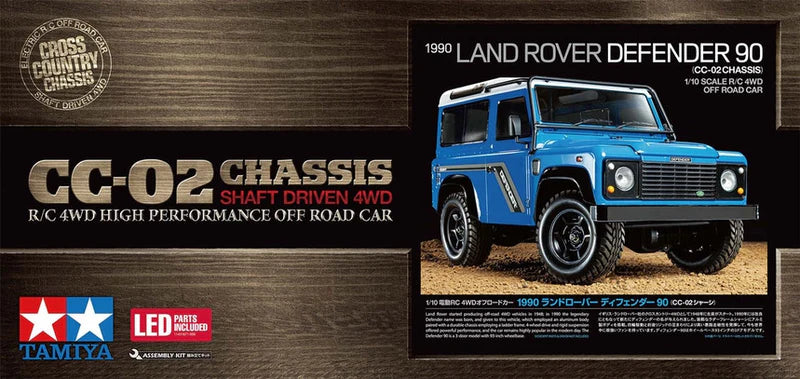 Tamiya Land Rover 90 Defender L Blue (painted) CC-02 - 47478A (ohne ESC)