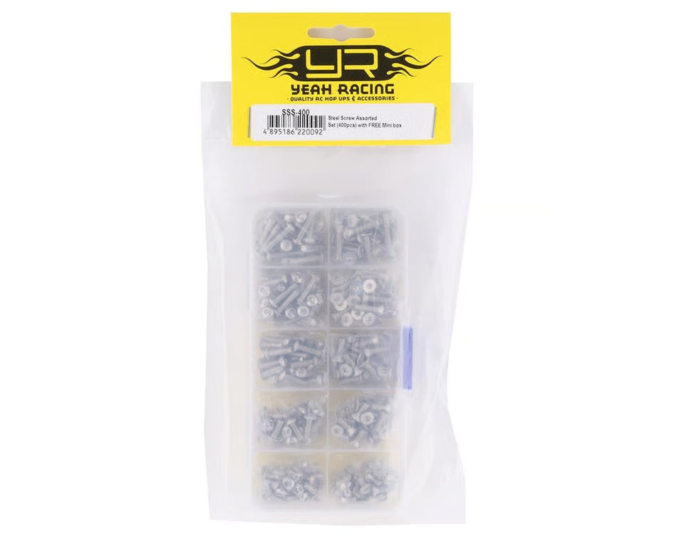 Assortiment de vis en acier inoxydable (400 pièces) avec mini-boîte